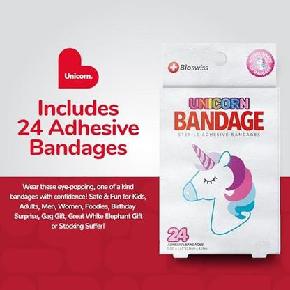 BioSwiss Einhorn-Pflaster, selbstklebend, latexfrei, steril, 24 Stück