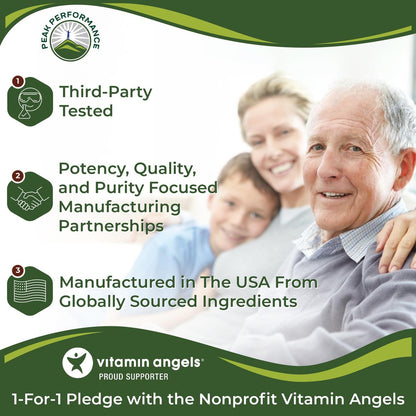 Peak Performance Advanced Vitamin D 2000 IE mit allen 3 Arten von Vitamin K Vitamin D3 und Vitamin K2, K1, MK-7 (MK7), MK4 Nahrungsergänzungsmittel - 60 kleine und leicht zu schluckende pflanzliche Kapseln