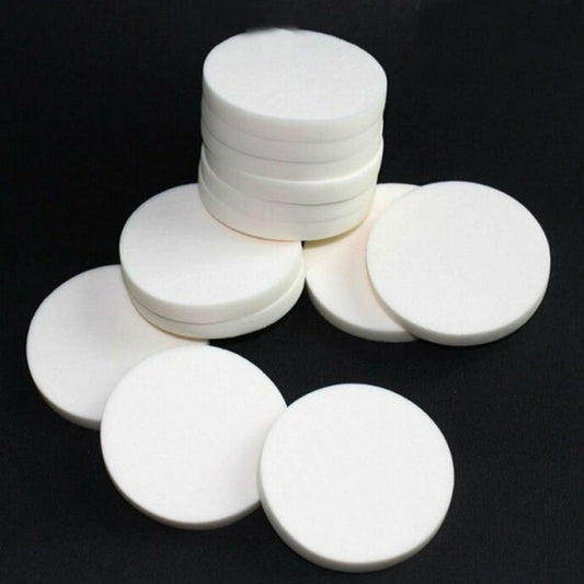 AKOAK 20er-Pack runde Make-up-Schwämme für Gesicht, weiche Kosmetikpuffs für Damen, Beauty-Make-up-Foundation-Puderpuff (WEISS/20)