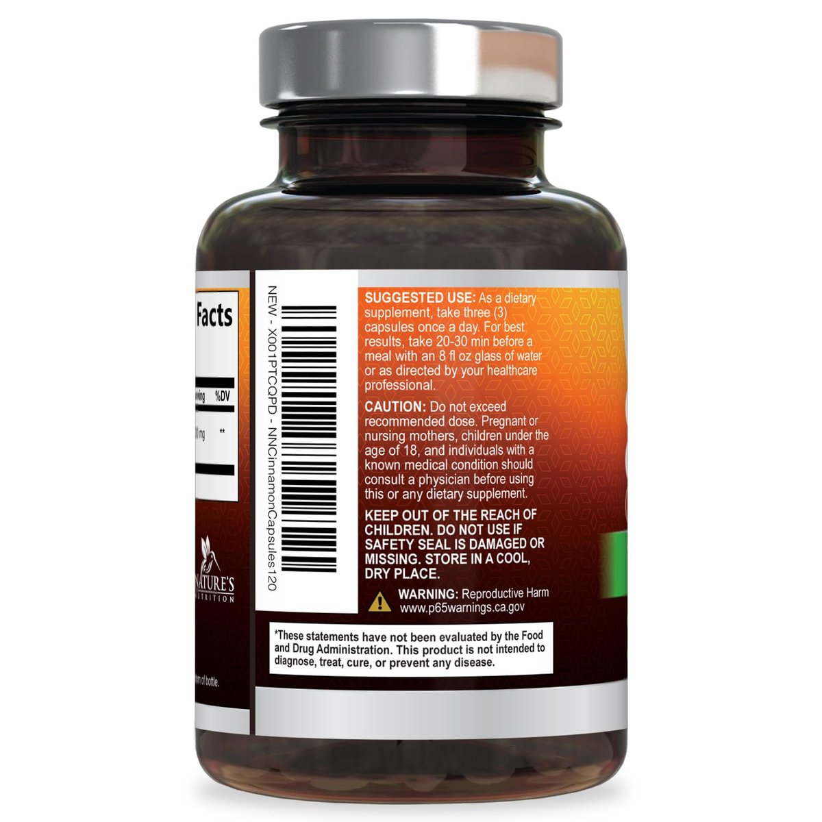 Bio Ceylon Zimt Kapseln – Extra Stärke, 1800 mg pro Portion, 120 Kapseln – Energie- und Herzunterstützung, Antioxidans für Frauen und Männer – Hergestellt in den USA