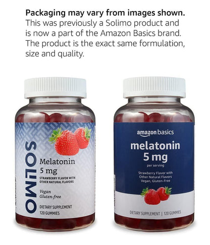 Melatonin Gummis für besseren Schlaf, Erdbeergeschmack, 5 mg, 120 Stück