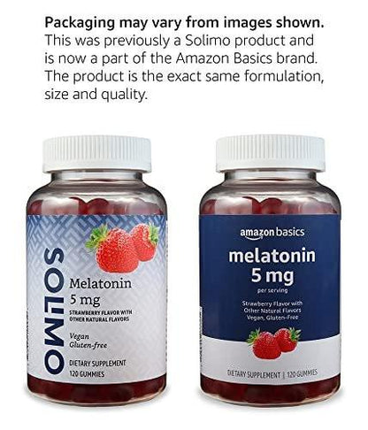 Melatonin Gummis für besseren Schlaf, Erdbeergeschmack, 5 mg, 120 Stück