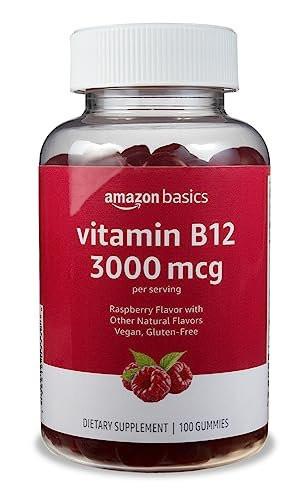 Vitamin B12 3000 mcg Gummis – Immunsystem, Energie & Stoffwechsel, Himbeer-Geschmack, 100 Stück (2 pro Portion)