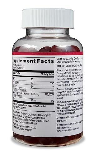 Vitamin B12 3000 mcg Gummis – Immunsystem, Energie & Stoffwechsel, Himbeer-Geschmack, 100 Stück (2 pro Portion)