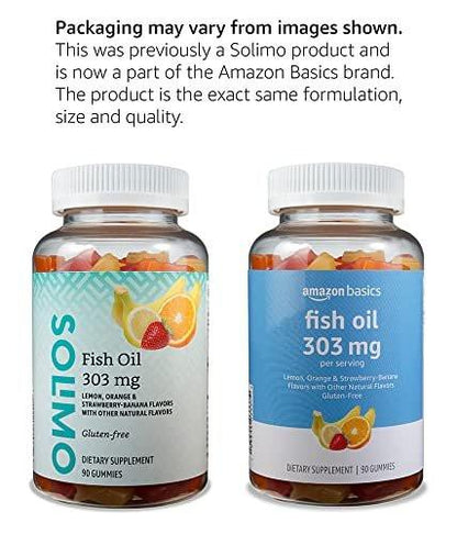 Omega-3 Fischöl Gummibärchen 303 mg, Zitrone, Orange & Erdbeer-Banane, 90 Stück