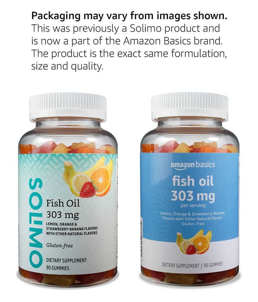Omega-3 Fischöl Gummibärchen 303 mg, Zitrone, Orange & Erdbeer-Banane, 90 Stück