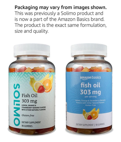 Omega-3 Fischöl Gummibärchen 303 mg, Zitrone, Orange & Erdbeer-Banane, 90 Stück