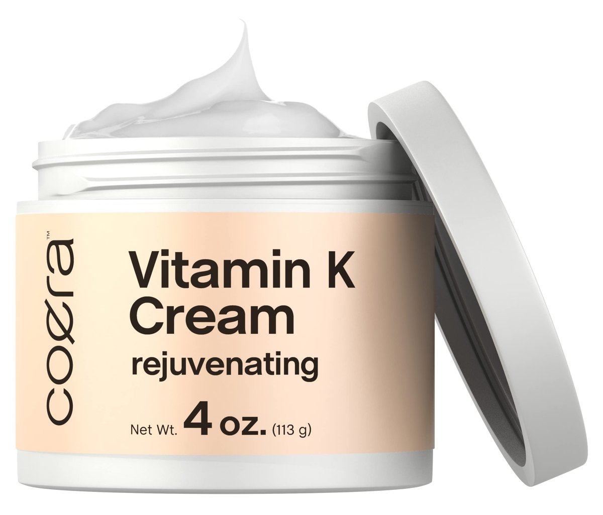 Coera Vitamin K Creme 118 ml | Premium Formel für Blutergüsse, Besenreiser, Augenringe, gebrochene Kapillaren, Augen und Gesicht | Paraben- und SLS-frei