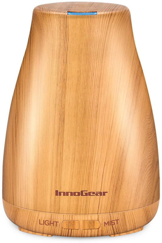 InnoGear Ultraschall Aromatherapie Diffuser – 7 Farben LED, 2 Nebelmodi, Auto-Abschaltung, Gelb