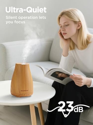 InnoGear Ultraschall Aromatherapie Diffuser – 7 Farben LED, 2 Nebelmodi, Auto-Abschaltung, Gelb