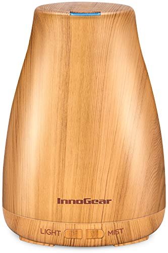 InnoGear Ultraschall Aromatherapie Diffuser – 7 Farben LED, 2 Nebelmodi, Auto-Abschaltung, Gelb