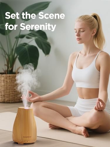 InnoGear Ultraschall Aromatherapie Diffuser – 7 Farben LED, 2 Nebelmodi, Auto-Abschaltung, Gelb