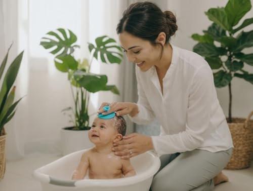 Baby-Kopfgneisbürste aus Silikon – 5er-Pack Badeschwämme für Neugeborene, Sanfte Kopfgneisbehandlung
