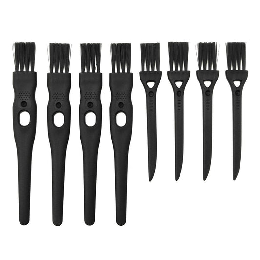 GFDesign Elektrorasierer Reinigungsbürsten-Set – Nylonborsten, PP-Griff – 8 Stück (Schwarz)