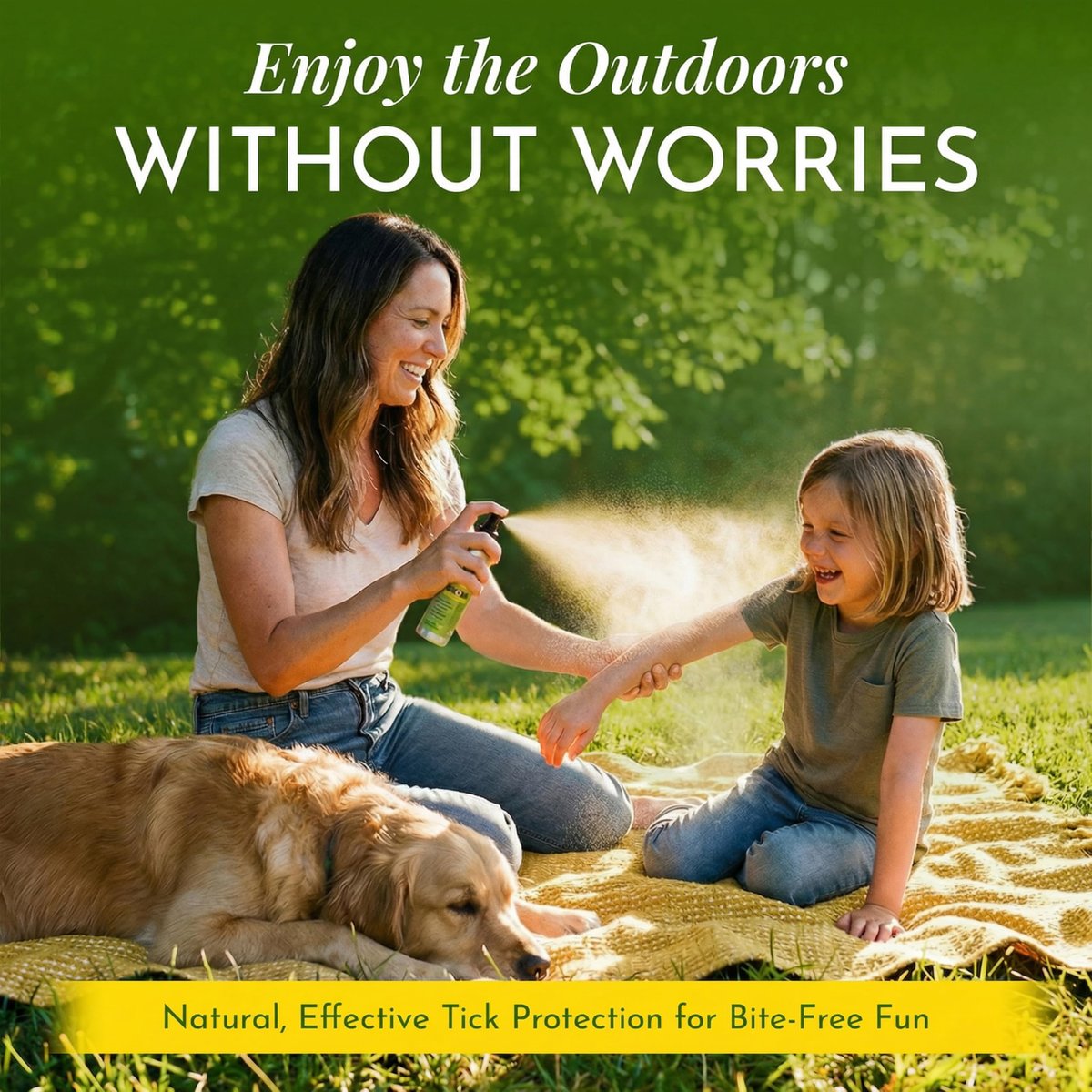 Yaya Organics Tick Ban DEET-freies Milbenspray - Hergestellt in den USA - Natürliches, extra starkes Zeckenschutzspray mit ätherischen Ölen - Sicher für Kinder & Hunde (118 ml, 2er-Pack)