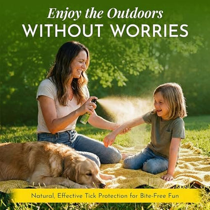 Yaya Organics Tick Ban DEET-freies Milbenspray - Hergestellt in den USA - Natürliches, extra starkes Zeckenschutzspray mit ätherischen Ölen - Sicher für Kinder & Hunde (118 ml, 2er-Pack)