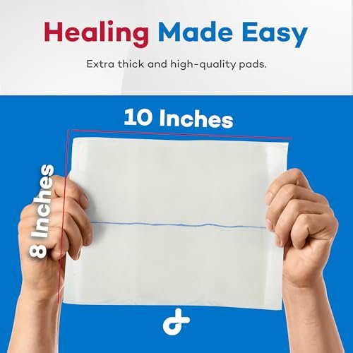 Dealmed ABD-Kompressen 8"x10" (24 Stück) steril, einzeln verpackt, saugfähig, nicht haftend für Wundversorgung, Drainage, Erste Hilfe