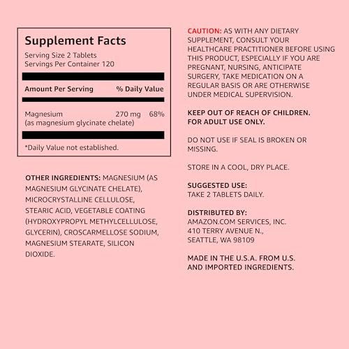 Chelatiertes Magnesium – 270 mg pro Portion als Magnesiumglycinat-Chelat, 240 vegane Tabletten