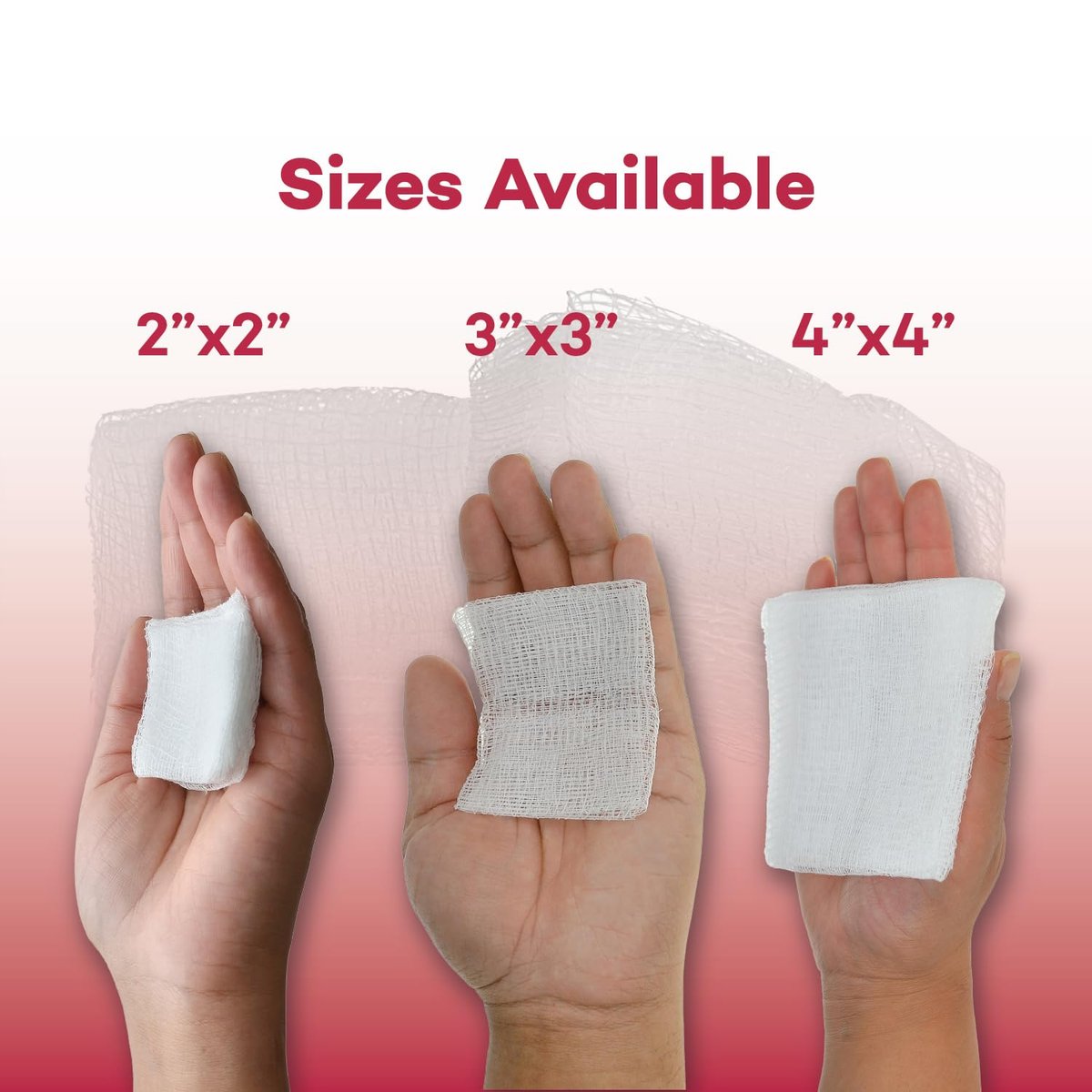 Dealmed 4" x 4" Chirurgische Tupfer, 8-lagig, Vliesstoff-Sauggaze für Wundversorgung, Erste-Hilfe-Sets und medizinische Einrichtungen, 200 Stück (1 Packung)