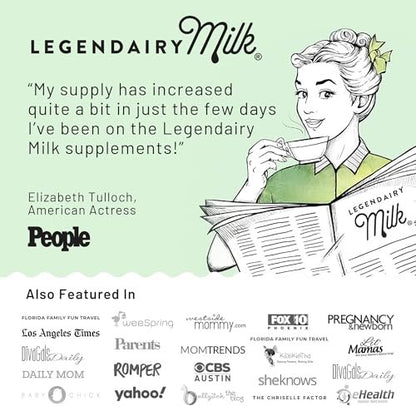 Legendairy Milk Liquid Gold Stillzeit Unterstützung | Stillergänzung mit Bio-Bockshornklee, Mariendistel, Shatavari, Fenchel, Luzerne & Anis | Stillpräparat, 60 Kapseln