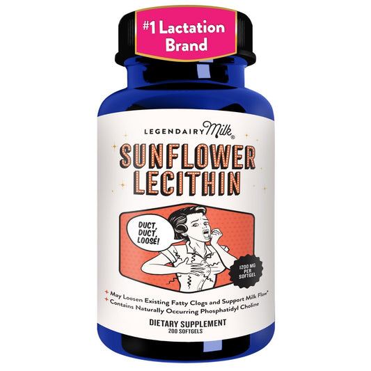 Legendairy Milk Sonnenblumen-Lecithin 1200 mg – Stillunterstützung, Nahrungsergänzungsmittel bei verstopften Milchgängen, hergestellt in den USA, 200 Softgels