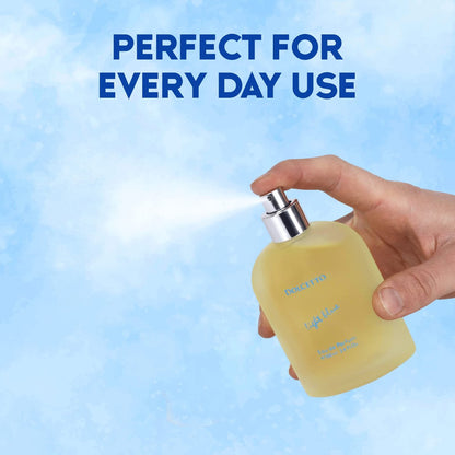 NovoGlow Dolcetto Light Blue Eau de Parfum für Männer 100 ml – Holzig-florale und aquatische Duftkomposition für den ganzen Tag