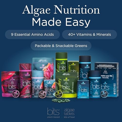 RECOVERYbits Bio-Chlorella Algen Tabletten – Superfood, reine Grünalge, hoher Protein- und Ballaststoffgehalt, Chlorophyll, aufgebrochene Zellwände, nicht bestrahlt, zur Stärkung des Immunsystems und Entgiftung, 60 Tabletten