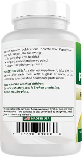 Best Naturals Pfefferminzöl 250 mg – 120 Kapseln (2er-Pack)