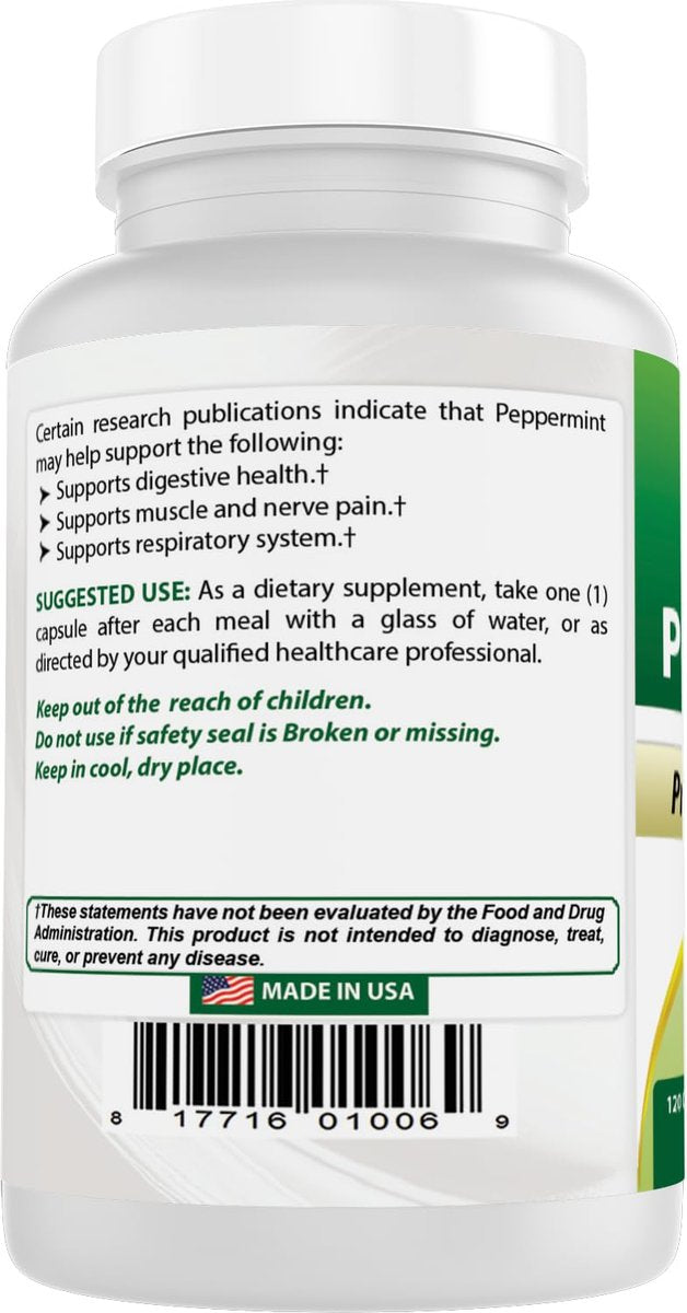 Best Naturals Pfefferminzöl 250 mg – 120 Kapseln (2er-Pack)