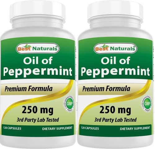Best Naturals Pfefferminzöl 250 mg – 120 Kapseln (2er-Pack)