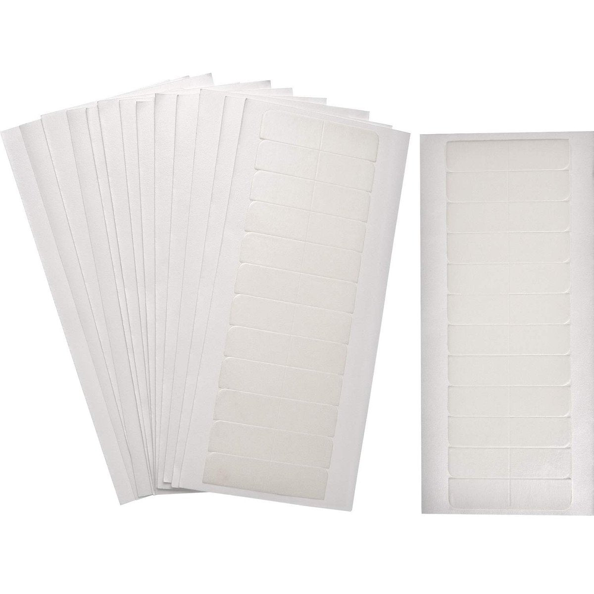 TecUnite 180 Stück weiße Haarverlängerung Klebeband Tabs Bulk Doppelseitig Stark Klebend Ersatzband für Extensions, Toupet, Perücken, Beauty-Werkzeug