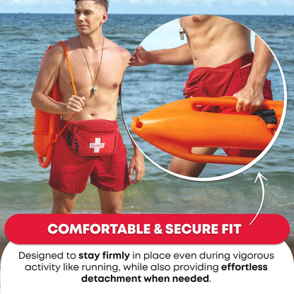 Ever Ready First Aid Gürteltasche/Hüfttasche – Rotes Canvas-Notfallset