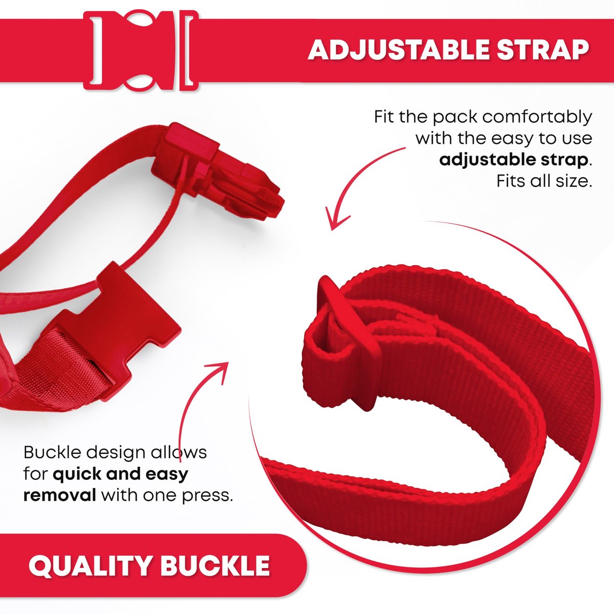 Ever Ready First Aid Gürteltasche/Hüfttasche – Rotes Canvas-Notfallset