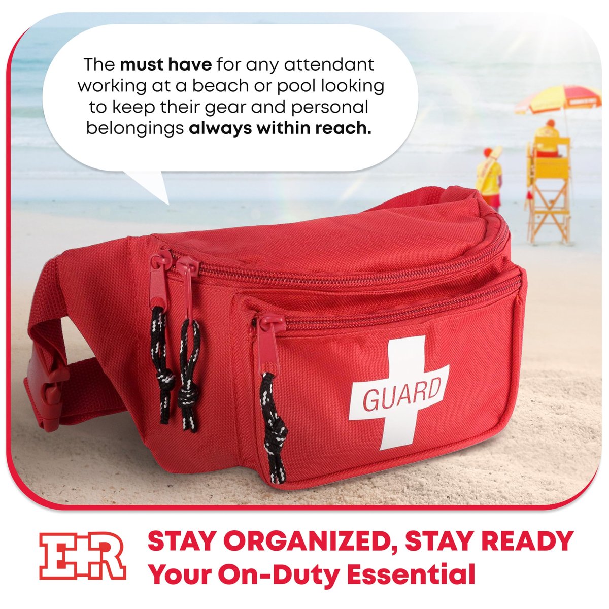 Ever Ready First Aid Gürteltasche/Hüfttasche – Rotes Canvas-Notfallset