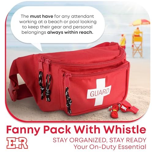 Ever Ready First Aid Gürteltasche/Hüfttasche mit Trillerpfeife - Rot