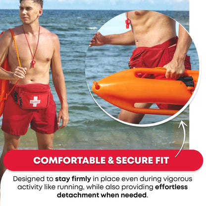 Ever Ready First Aid Gürteltasche/Hüfttasche mit Trillerpfeife - Rot