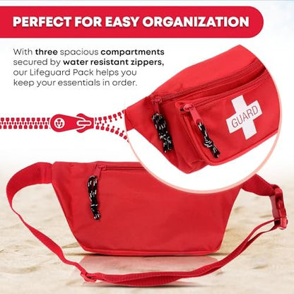 Ever Ready First Aid Gürteltasche/Hüfttasche mit Trillerpfeife - Rot