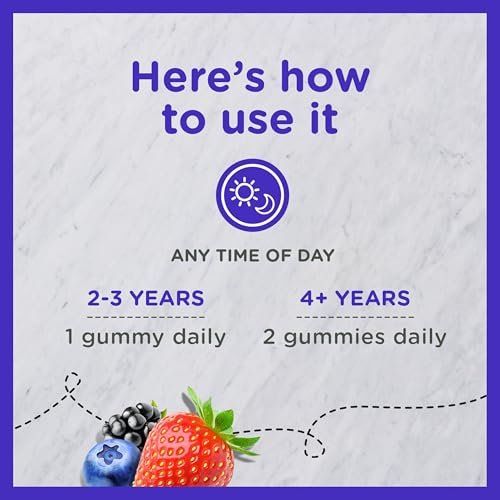 Zarbee's Komplette Multivitamin-Gummis für Kinder mit Immununterstützung, Kindervitamine mit Vitamin A, C, D3, E, B6, B12, Folsäure & B-Komplex, 70 Stück