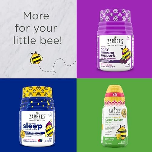 Zarbee's Komplette Multivitamin-Gummis für Kinder mit Immununterstützung, Kindervitamine mit Vitamin A, C, D3, E, B6, B12, Folsäure & B-Komplex, 70 Stück