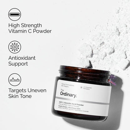 The Ordinary 100% L-Ascorbinsäure-Pulver – Vitamin-C-Behandlung gegen Hautalterung, 20 g