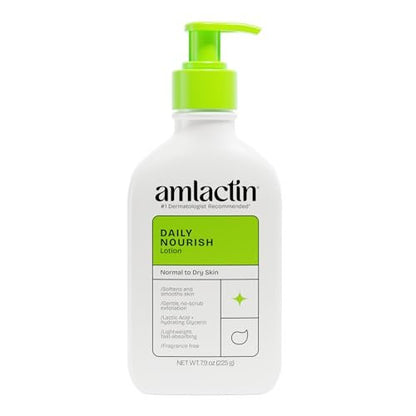 AmLactin Daily Nourish Therapeutic Body Lotion für trockene Haut – 12% Milchsäure, sanfter Peeling-Effekt, 7,9 oz