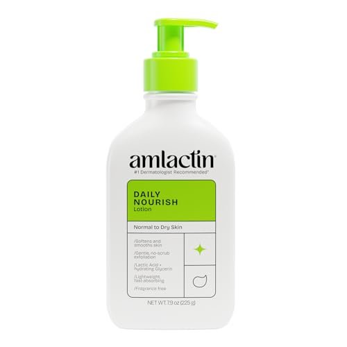 AmLactin Daily Nourish Therapeutic Body Lotion für trockene Haut – 12% Milchsäure, sanfter Peeling-Effekt, 7,9 oz
