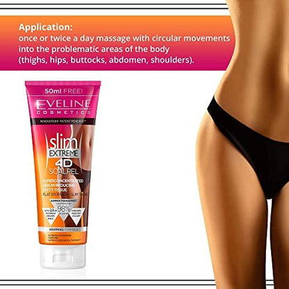 Eveline Cosmetics Slim Extreme 4D Ultra-Konzentriertes Fettreduzierendes Serum mit SCALPEL SHAPE DESIGNER™ Technologie