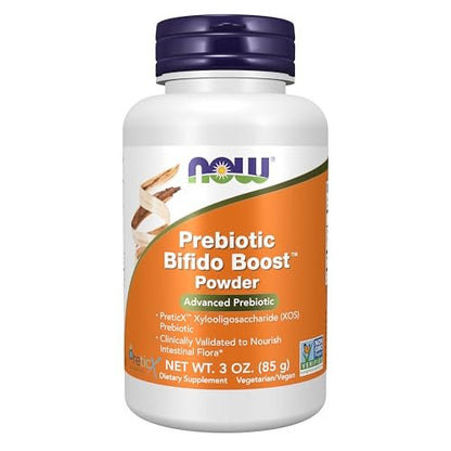NOW Foods Prebiotikum Bifido Boost mit PreticX™ Xylooligosaccharid (XOS) – 85 g Pulver