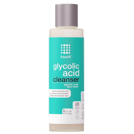 10% Glykolsäure Gesichtsreiniger - Peeling, nicht austrocknend & schäumend AHA Reiniger - Anti-Aging, Hautton & Textur, Falten, Poren, Mitesser - Sulfatfrei, ölfrei & niedriger pH-Wert - 177 ml