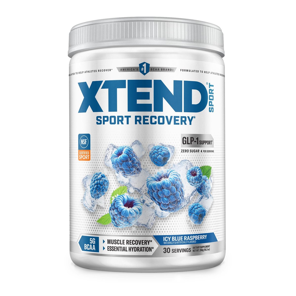 XTEND Sport BCAA Pulver Blauer Himbeer-Eis – Elektrolytpulver für Erholung & Hydration mit Aminosäuren – 30 Portionen