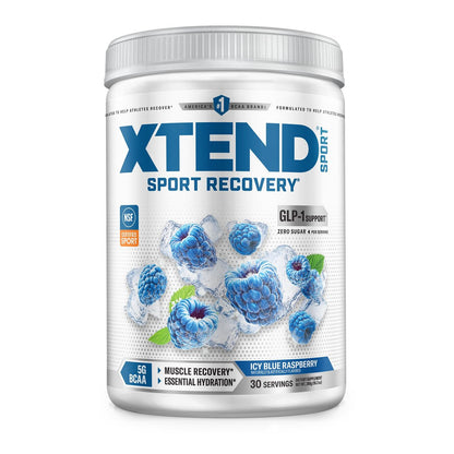 XTEND Sport BCAA Pulver Blauer Himbeer-Eis – Elektrolytpulver für Erholung & Hydration mit Aminosäuren – 30 Portionen
