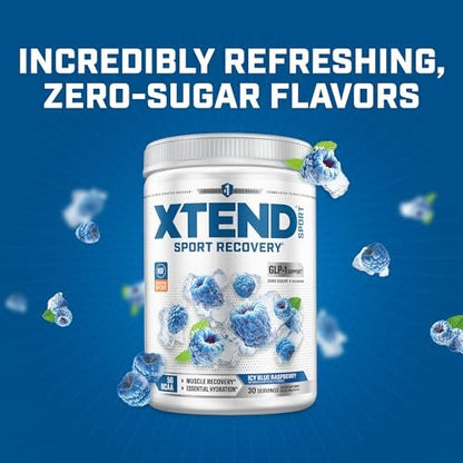 XTEND Sport BCAA Pulver Blauer Himbeer-Eis – Elektrolytpulver für Erholung & Hydration mit Aminosäuren – 30 Portionen