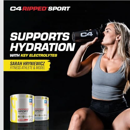 C4 Ripped Sport Pre Workout Pulver Arctic Snow Cone - Zuckerfreies Pre-Workout für Männer & Frauen mit Koffein & Gewichtsverlust - 30 Portionen