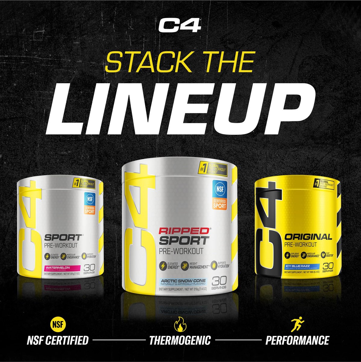 C4 Ripped Sport Pre Workout Pulver Arctic Snow Cone - Zuckerfreies Pre-Workout für Männer & Frauen mit Koffein & Gewichtsverlust - 30 Portionen